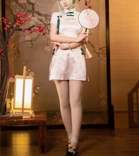 初音未来韶华旗袍 配饰齐全 Xl 全新XL...