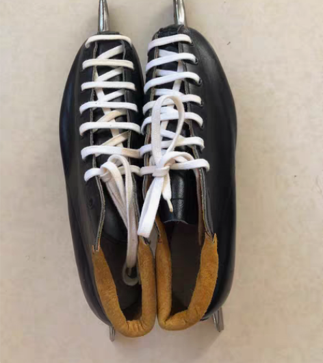 包邮七、八十年代黑龙江牌全牛皮速滑冰刀鞋,...