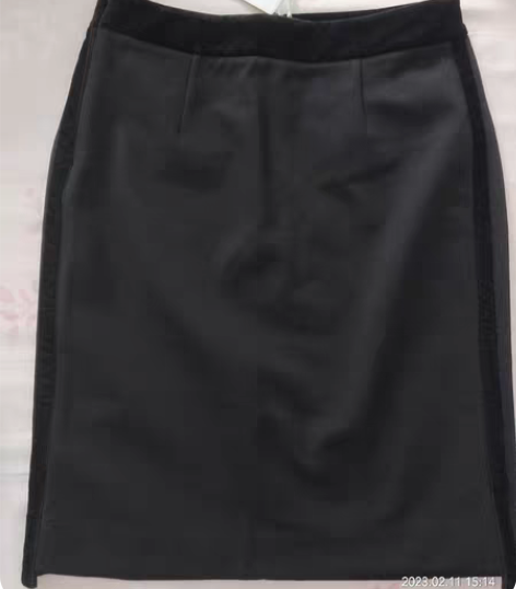 日本制羊毛百褶中裙半身裙vintage 购...