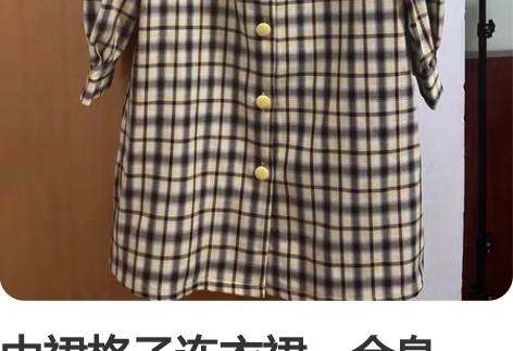中裙格子连衣裙,合身款,长度大概到膝盖位置...