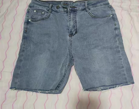包邮牛仔弹力短裤 女款 L码腰围76可拉伸...