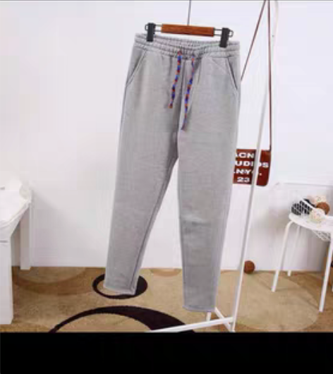 包邮春秋季2022年新款灰色运动休闲裤女高...