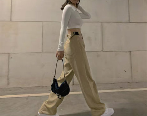 转卖yuuue工装裤女宽松高腰2021秋季...