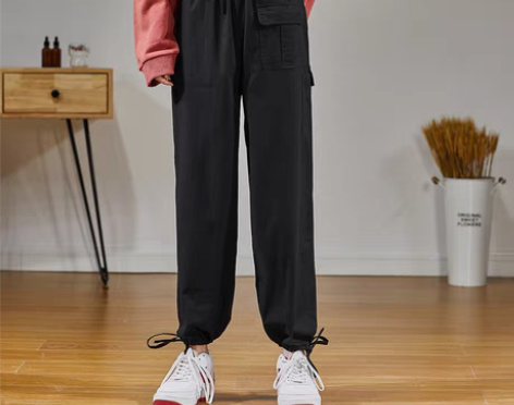 转卖唐狮2020秋装新款工装裤女高腰显瘦百...