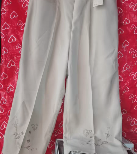 包邮棉麻裤西装裤女宽松中老年人女装裤夏季薄...