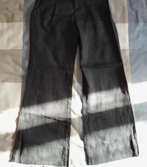 only棉麻裤! 155码!裤脚有破洞!腰...