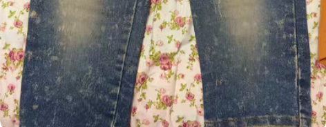 包邮蕾丝牛仔裤 s码???S轻微穿着痕迹￥...