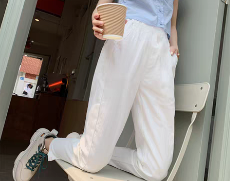 转卖孕妇裤子春夏薄款夏季外穿时尚潮妈九分哈...