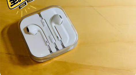 包邮苹果Apple/手机耳机 港版白色圆头...