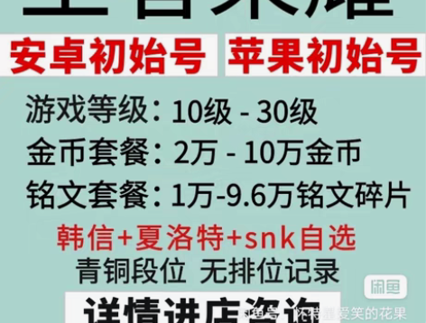 王者荣耀安卓新号/150满级/30级/2-...