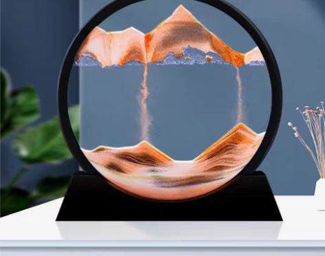 包邮流沙画摆件解压沙漏酒柜电视柜办公桌面装...