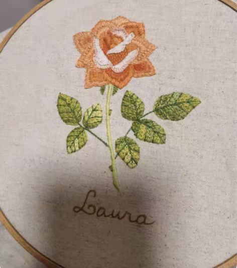 包邮 户冢贞子 花朵刺绣 立体绣 刺绣挂画...
