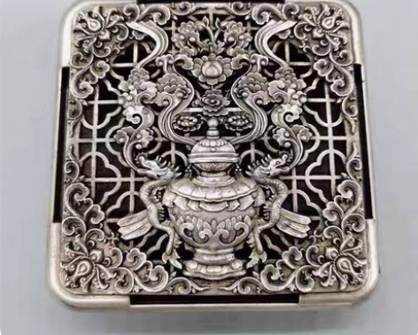 包邮古玩杂项收藏仿古双龙墨盒双龙熏香复古家...