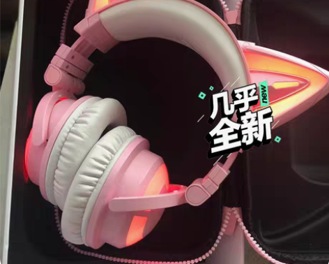 已出 妖舞猫耳耳机 二次元 99新 就是摔...