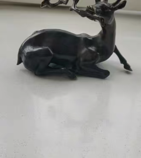 精品铜器~鹿衔灵芝(又称福禄双全)吉祥摆件...