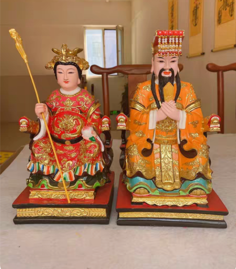 树脂玻璃钢摆件，彩绘鎏金工艺，十二寸 感兴...