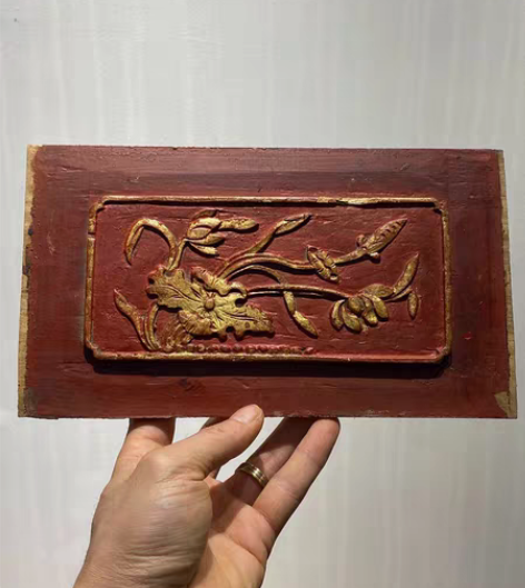 特价,精美老木雕,荷莲 乡下收获,原汁原味...