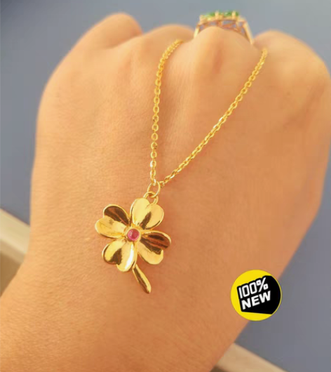 k金四叶草吊坠，最新工艺空心显大，按件买的...