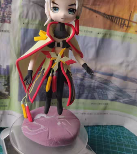 包邮超轻粘土手办，王者荣耀元歌#网红潮玩入...