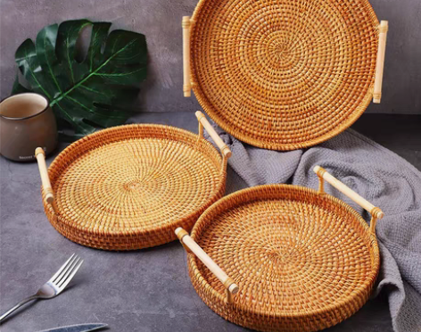 包邮全新，越南藤编，只收手工费，家居提耳托...