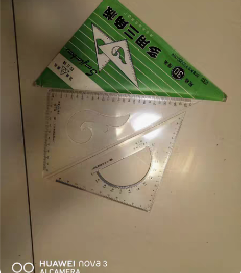 双三角超大多用三角板量角器收拾家里翻出来。...