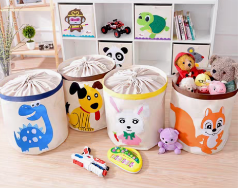 转卖特大号布艺束口收纳筐家用衣柜神器被子搬...