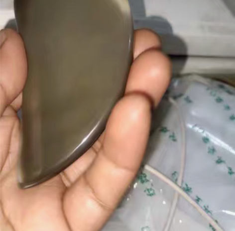 包邮1.04厚白牦牛角三角板纯色板轻微带白...