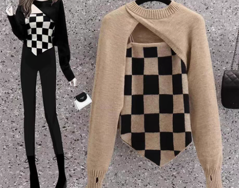 转卖大码女装2023潮女春新款胖妹妹百搭针...