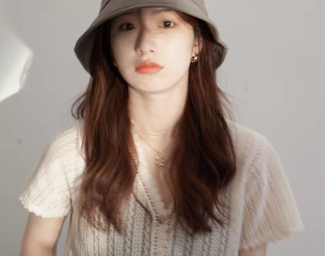 转卖茉娇婷纯色渔夫帽女韩版不规则简约百搭遮...