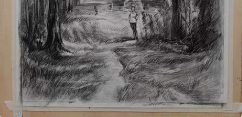 包邮素描风景4开60元一张。8开45元一张...