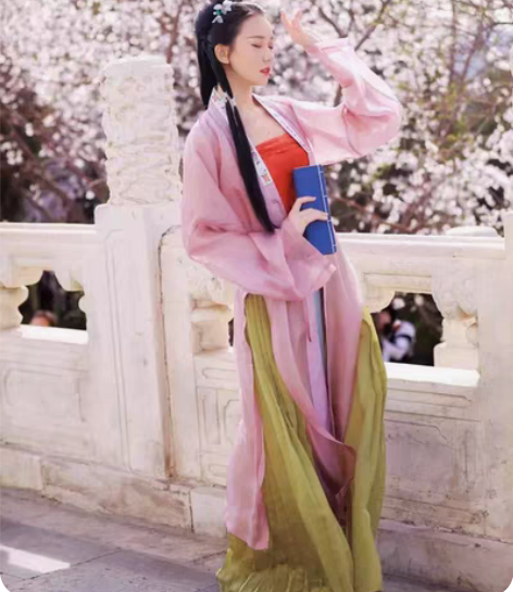 【踏云馆】汉服夏季宋制长褙子百叠裙齐腰套装...