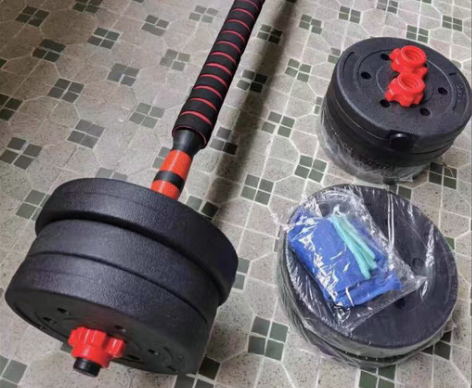 包邮38包邮家用哑铃杠铃两用可调节哑铃套装...