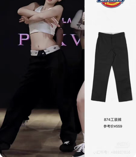 dickies874工装裤黑色jennie...