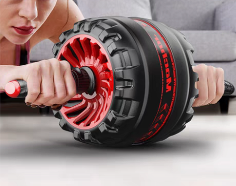 转卖自动回弹健腹轮男士家用收腹健身运动器材...