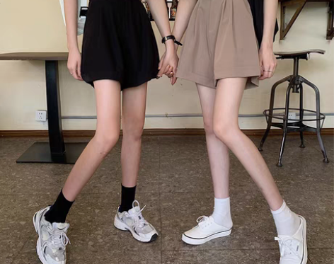 转卖送腰带！薄款阔腿西装短裤女夏季宽松显瘦...