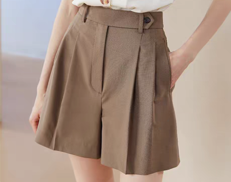 转卖范思蓝恩A字短裤女夏宽松高腰阔腿裤直筒...