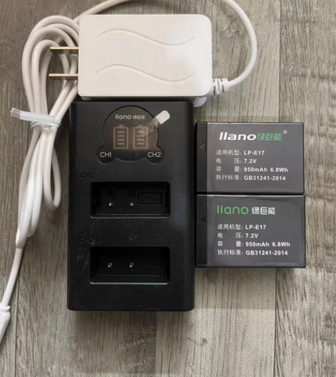 包邮佳能E17电池双充套装 适合：佳能EO...