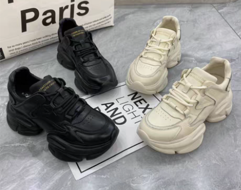 转卖欧洲站2022秋季新款头层牛皮厚底老爹...