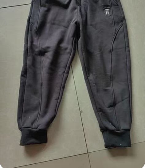 加绒深灰男士运动裤 尺码2XL适合150-...