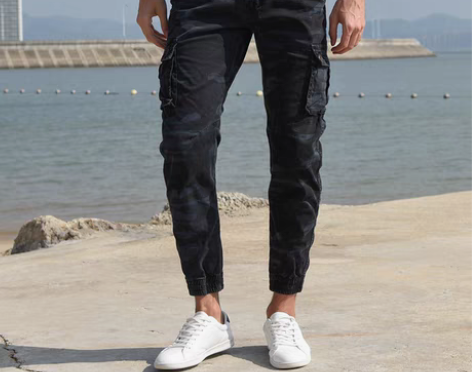 转卖【告白价】汉絮多口袋迷彩工装裤男士春装...