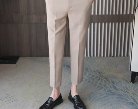 转卖2021春夏新款坠感男士休闲裤子商务直...