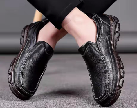 包邮头层牛皮鞋男真皮爸爸鞋男士商务休闲鞋防...