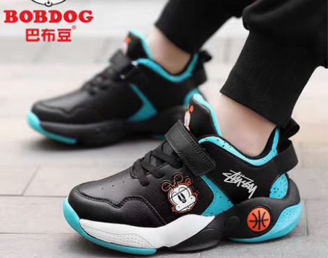 包邮全新34码巴布豆秋冬男童运动鞋耐磨防臭...