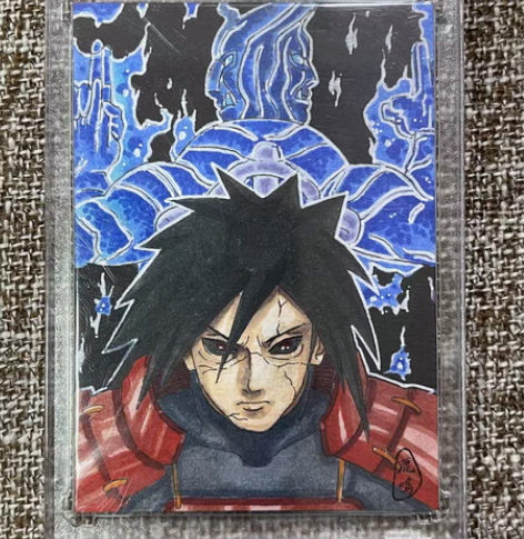 包邮鹿鸣工作室 火影忍者手绘收藏卡 手工绘...