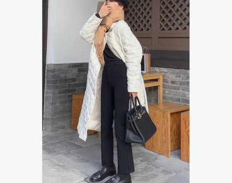 转卖阔腿裤女秋冬高腰加绒显瘦弹力直筒裤显瘦...