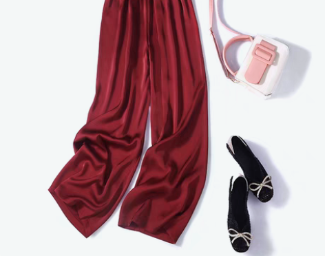 转卖清仓捡漏阔腿裤女夏薄款垂感冰丝长裤宽松...