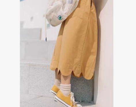 转卖过片春夏自制日系文艺清新复古松紧腰花瓣...