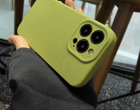 转卖绿色液态硅胶适用苹果14手机壳ipho...