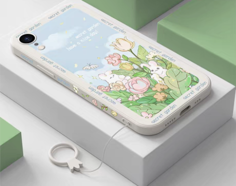 转卖适用于苹果xr手机壳女神款轻薄直边液态...