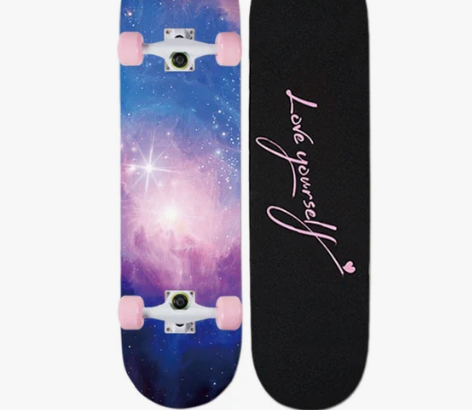 转卖滑板初学者女生星黛露四轮滑板车美少女孩...